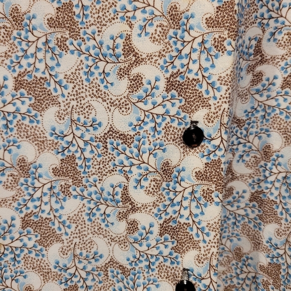 Vintage Floral Polyester Blouse Approximately A Size Medium EUC - Picture 2 of 6